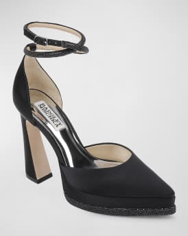 Eliana Embellished Satin Cocktail Pumps