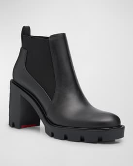 Marchacroche Leather Red Sole Chelsea Booties