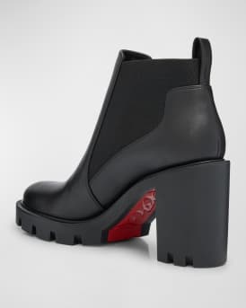 Marchacroche Leather Red Sole Chelsea Booties