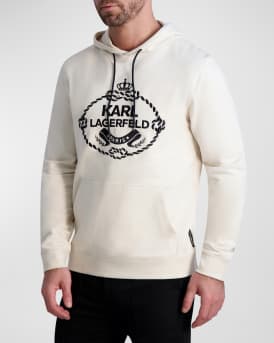 Karl Lagerfeld Paris Men s Embroidered Logo Hoodie Neiman Marcus