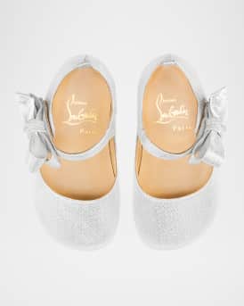 Girl's Lou Babe Shimmer Bow Ballerina Shoes, Baby