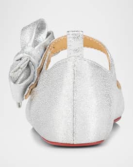 Girl's Lou Babe Shimmer Bow Ballerina Shoes, Baby