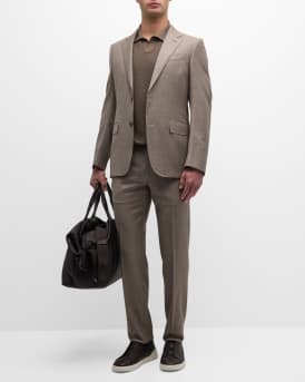 Men's Wool Sharkskin Suit