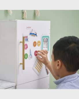 Kid's Little Chef Atlanta Large Modular Play Kitchen W/ Play Food & Kitchen Accessories