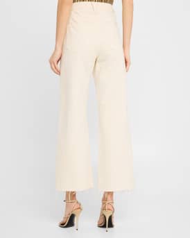 Taylor Cropped High Rise Wide-Leg Jeans
