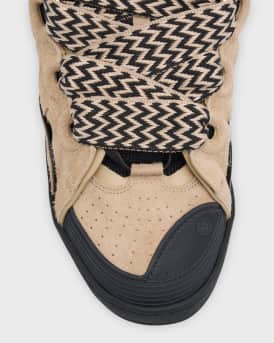 Men's Curb Suede Chunky Low-Top Sneakers