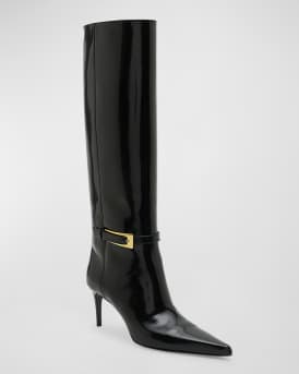 Lee Patent Buckle Knee Boots