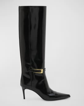 Lee Patent Buckle Knee Boots