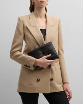 Calypso Small YSL Clutch Bag in Smooth Padded Leather