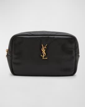 Mini Cosmetic YSL Pouch in Padded Smooth Leather