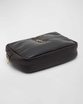 Mini Cosmetic YSL Pouch in Padded Smooth Leather