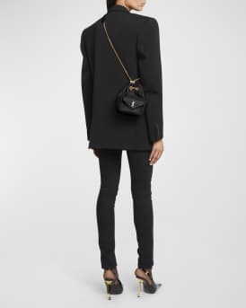 Joe Mini YSL Bucket Bag with Adjustable Strap in Smooth Leather