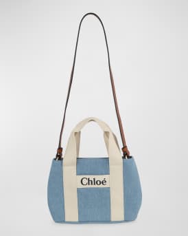 Kid's Denim Grosgrain Crossbody Bag