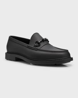 Men's New Dark Rubber Bit Loafers