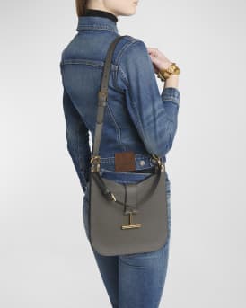 Tara Small Hobo Crossbody in Grained Leather