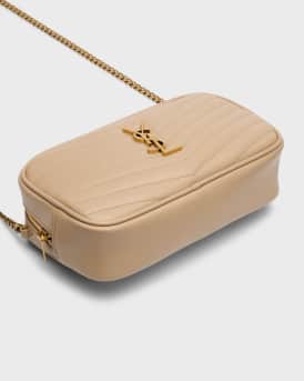 Lou Mini YSL Camera Bag in Smooth Quilted Leather