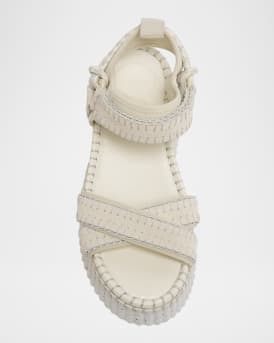 Nama Stitch Ankle-Strap Flatform Sandals