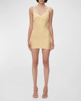 Icon Metallic Bandage Bustier Mini Dress