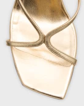 Azie Metallic Ankle-Strap Sandals