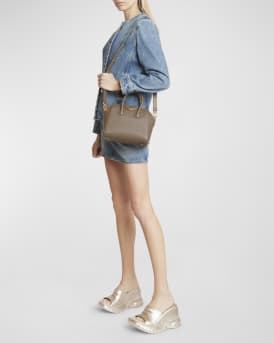 Antigona Small Top Handle Bag in Grained Leather