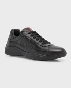 Men's Americas Cup Napa Leather Low-Top Sneakers