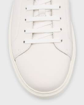 Men's Grained Calfskin Low-Top Sneakers