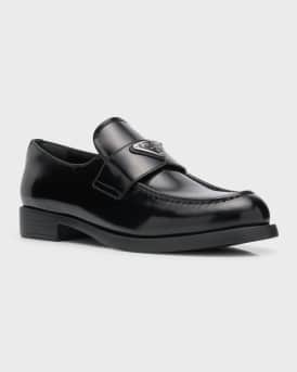 Leather Slip-On Flat Loafers