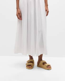 Fussbett Raffia Dual Buckle Slide Sandals