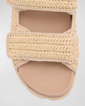 Fussbett Raffia Dual Buckle Slide Sandals