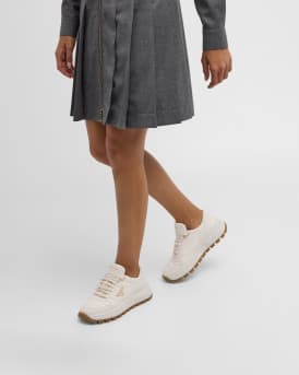 Leather Logo Runner Sneakers