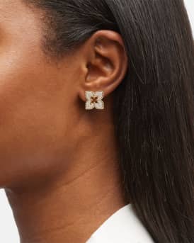 18K Yellow Gold Venetian Princess Diamond Earrings, 20mm