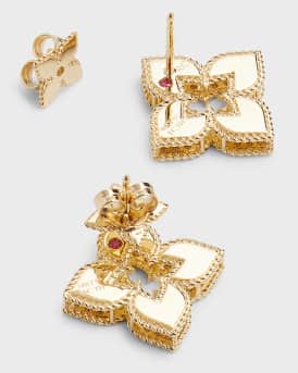 18K Yellow Gold Venetian Princess Diamond Earrings, 20mm
