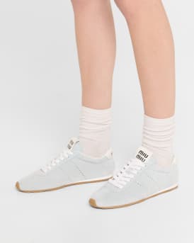 Suede Bicolor Retro Trainer Sneakers