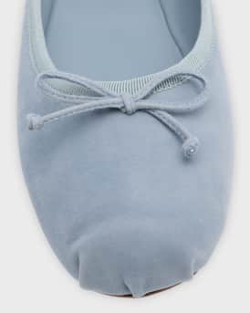 Suede Logo Ballerina Flats