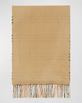 Men's Cashmere Vintage Check Rectangle Scarf