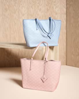 Lauretos Monogram Canvas Shopper Tote Bag