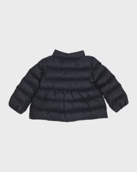 Girl's Joelle Short Quilted Down Jacket, Size 12M-3