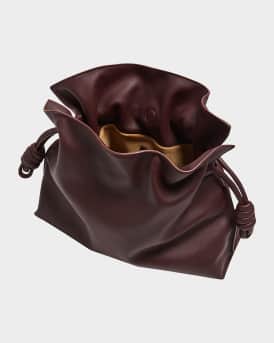 Flamenco Clutch Bag in Napa Leather with Golden Foil Anagram
