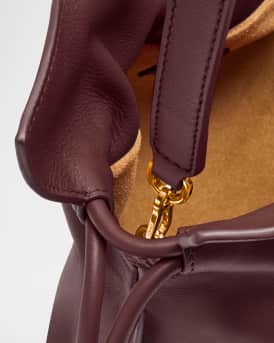 Flamenco Clutch Bag in Napa Leather with Golden Foil Anagram