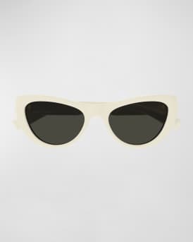 Sleek Logo Plastic Cat-Eye Sunglasses 
