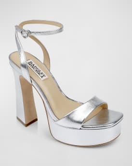 Caia Crystal Heart Platform Sandals