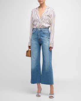 Taylor Cropped High Rise Wide-Leg Jeans
