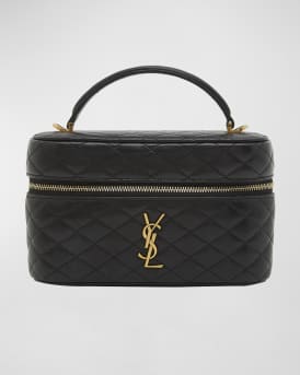 Vanity Mini Quilted Leather Top-Handle Bag