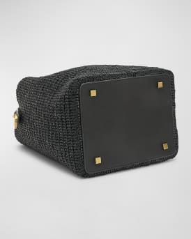 Le 37 Raffia Bucket Bag