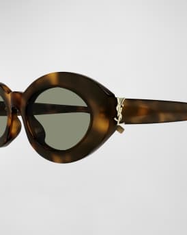 YSL Acetate Oval Sunglasses 