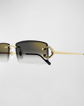 Men's CT0465S Rimless Metal Rectangle Sunglasses