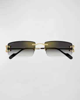 Men's CT0465S Rimless Metal Rectangle Sunglasses