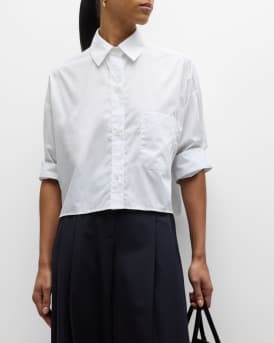 Next Ex Cropped Shirt in Superfine Cotton