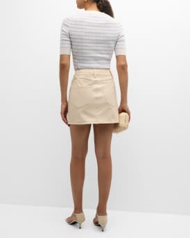 Fisher Pleated Button-Front Top