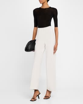 High-Waist Cotton Bias Pants